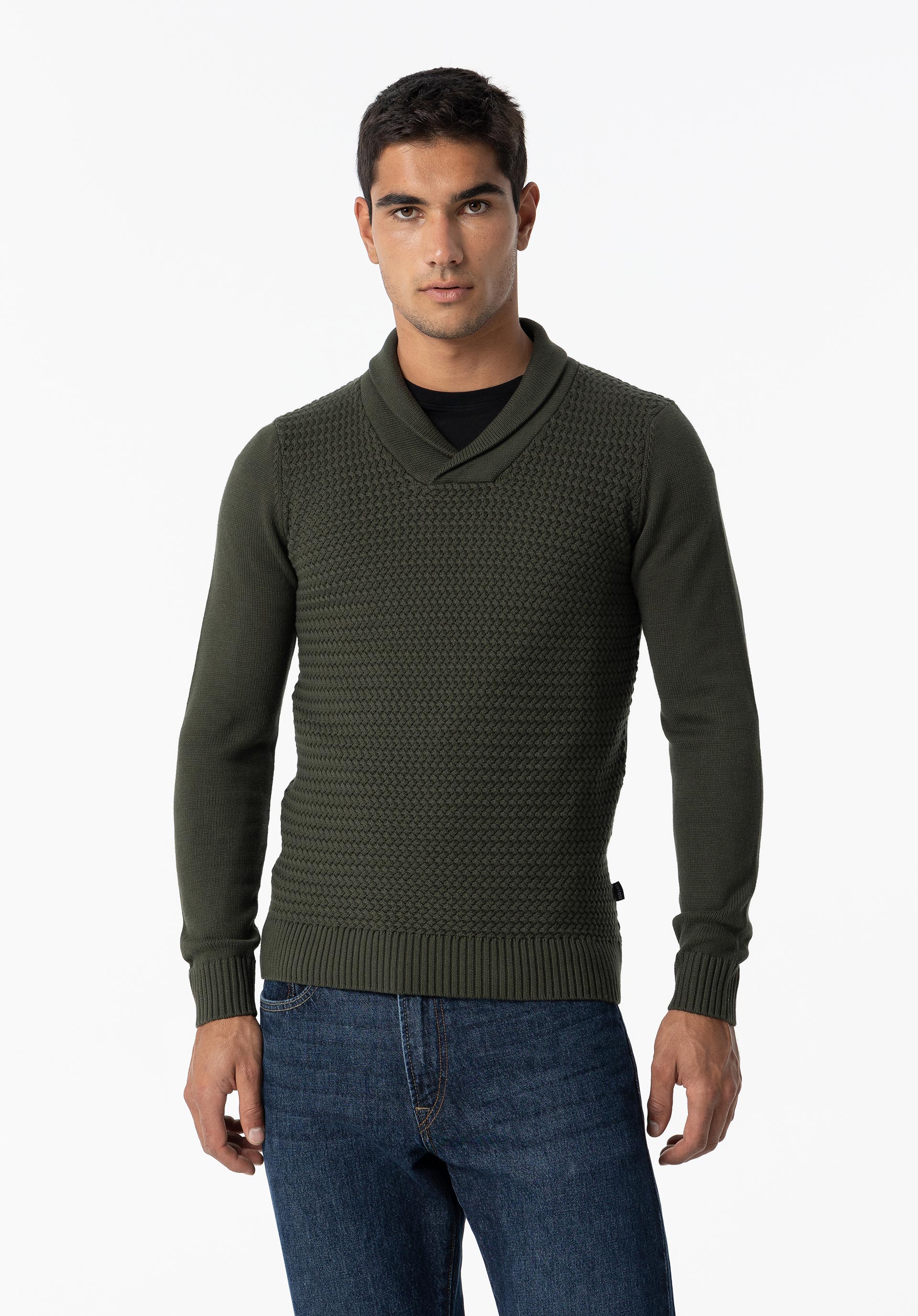 Camisola de Malha Decote Envolvente