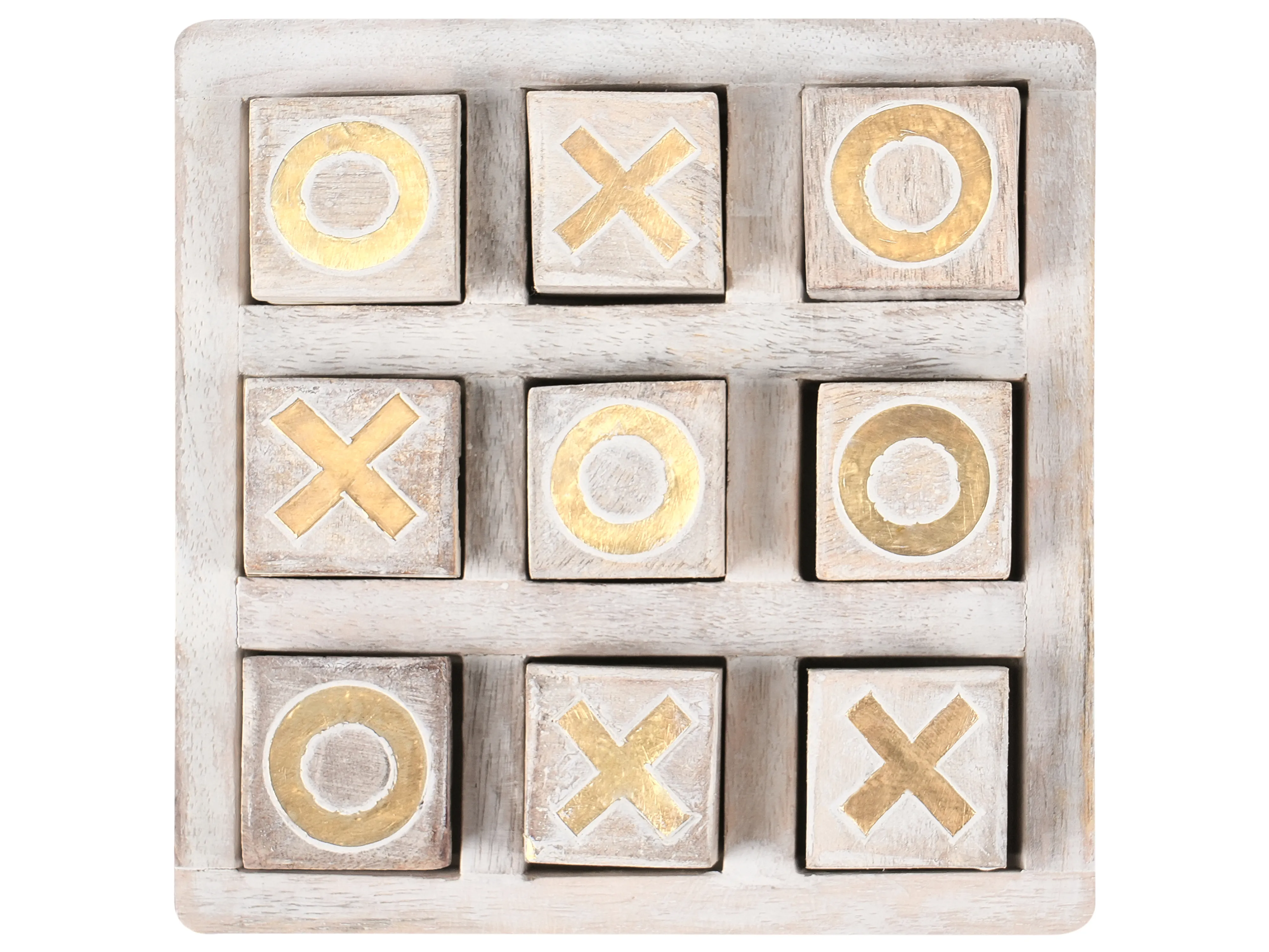 Tic-Tac-Toe spel ASJUT Mangohout Beige