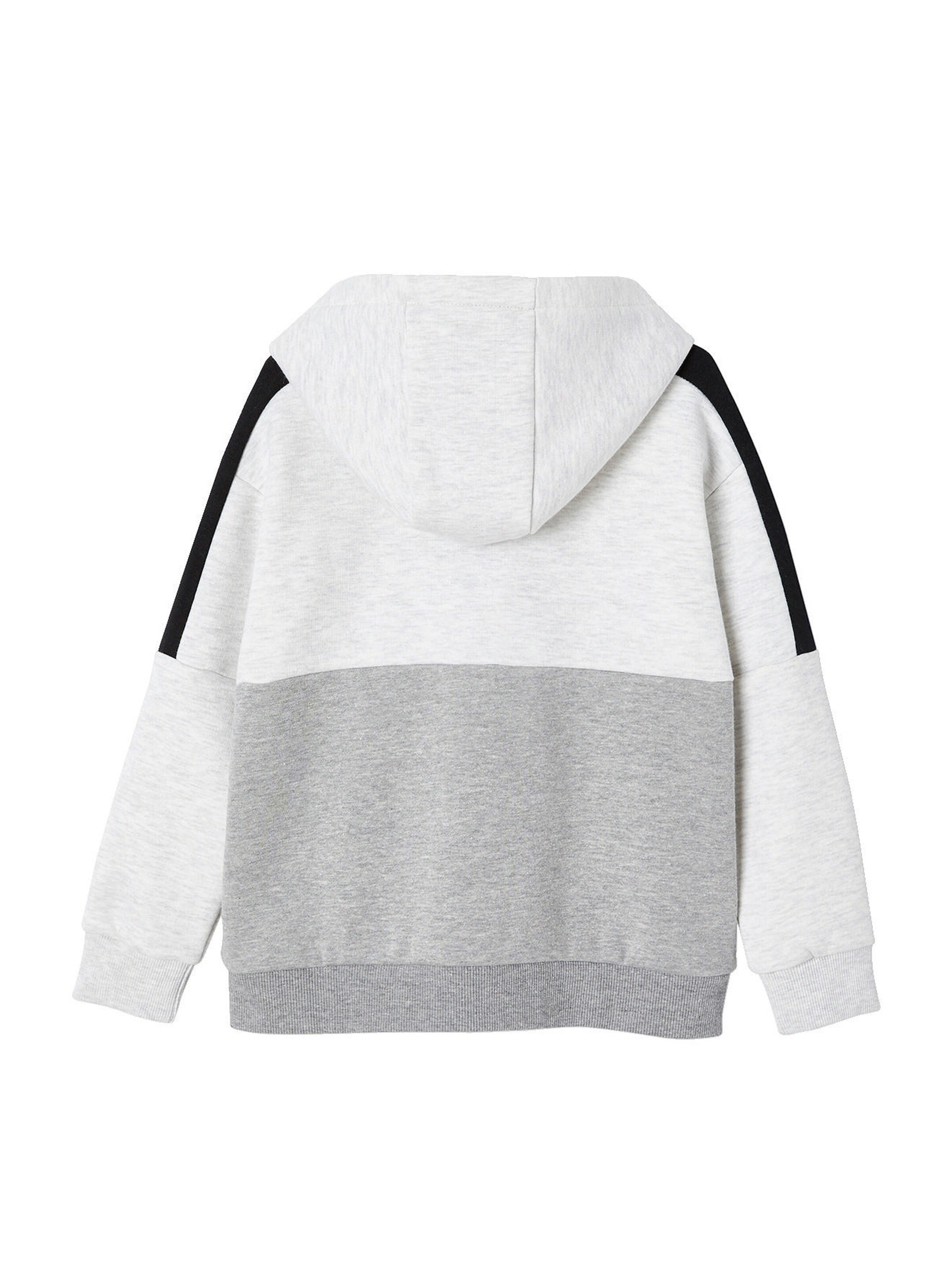 Vertbaudet Jungen Kapuzensweatjacke grau meliert