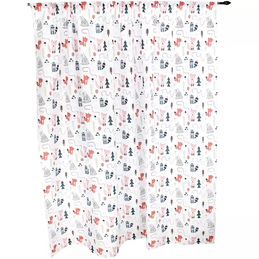 TupTam Kinderzimmer Vorhänge Set mit Zierband und Stern rosaorange