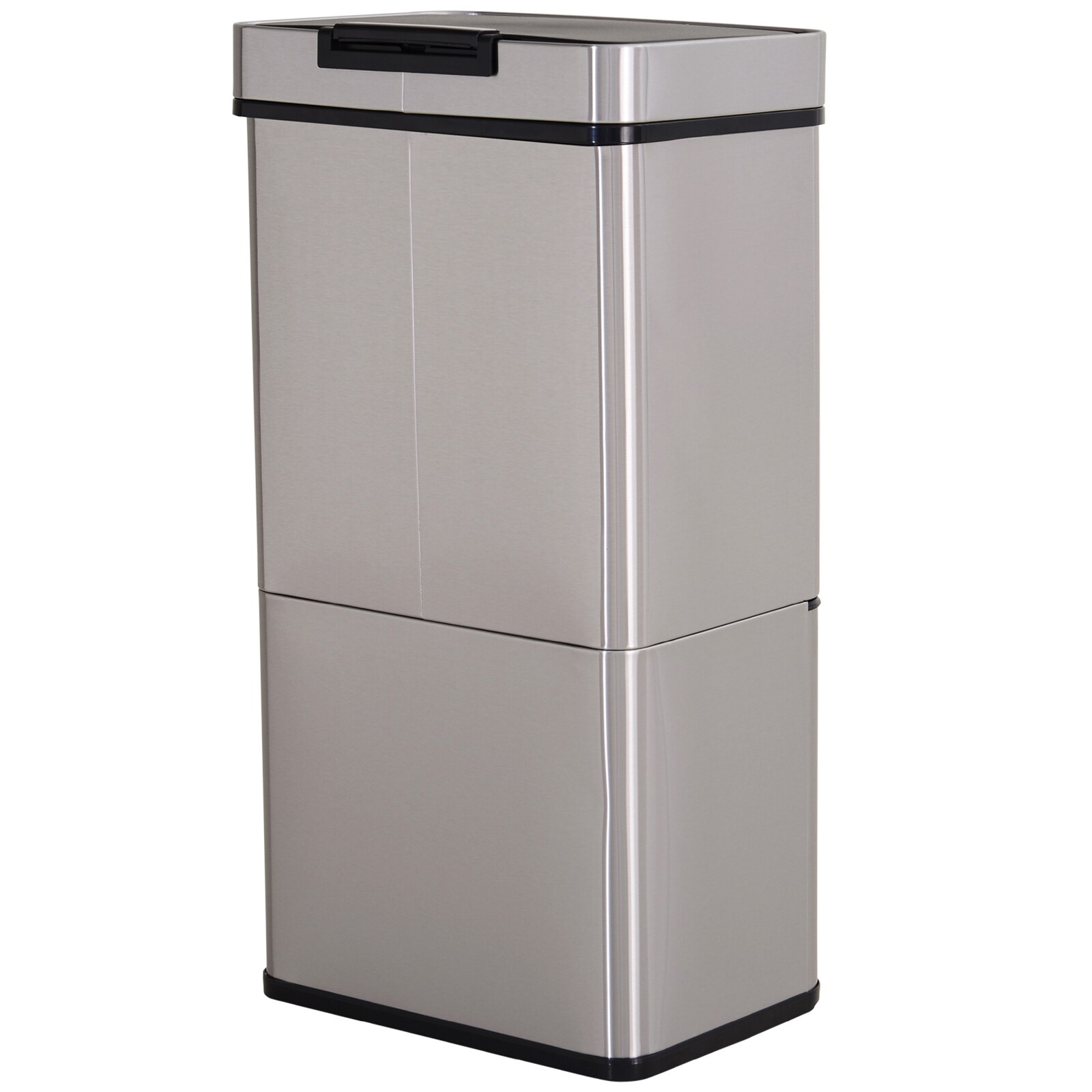HOMCOM Abfalleimer mit Sensor silber 42 x 30 x 81 cm (LxBxH)
