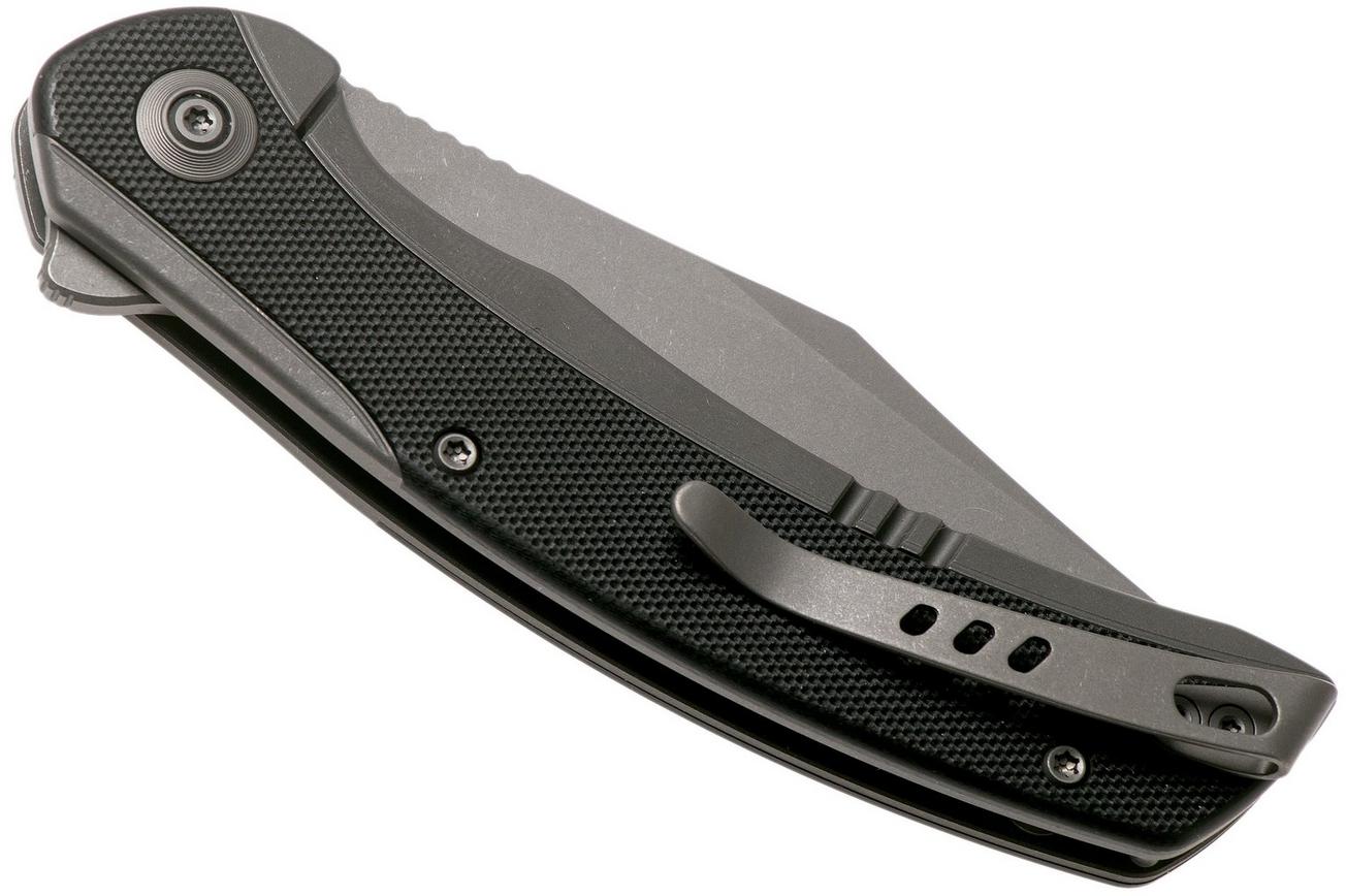 WE Knife Snick WE19022F-1 Stonewashed, Black G10 zakmes