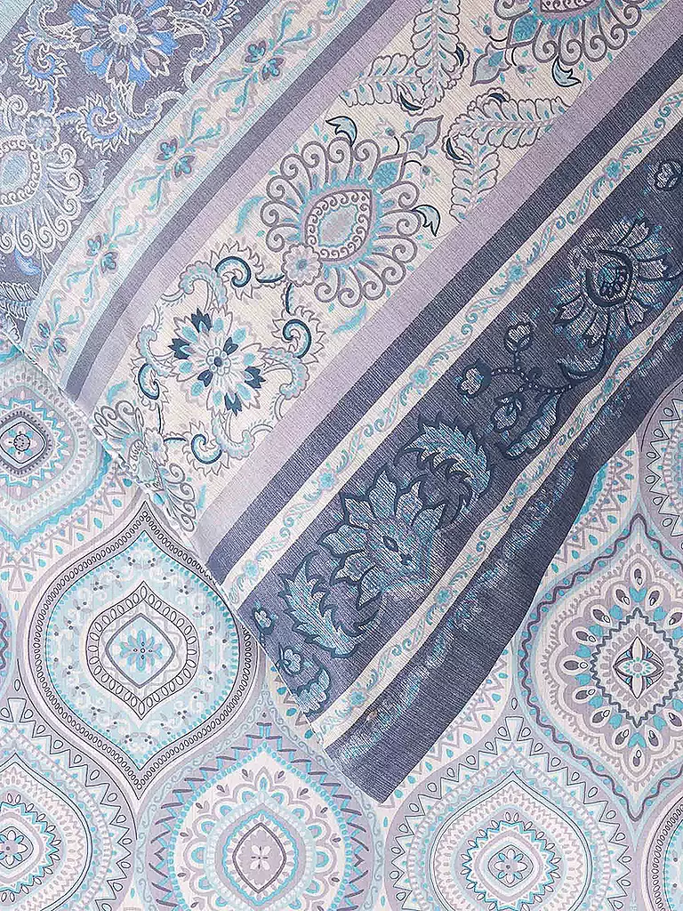 BASSETTI Satin Bettwäsche HANBURY 70x90cm/140x200cm Petrol hellblau