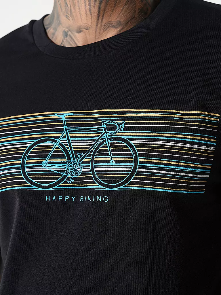 GREENBOMB T-Shirt GUIDE BIKE HAPPY schwarz