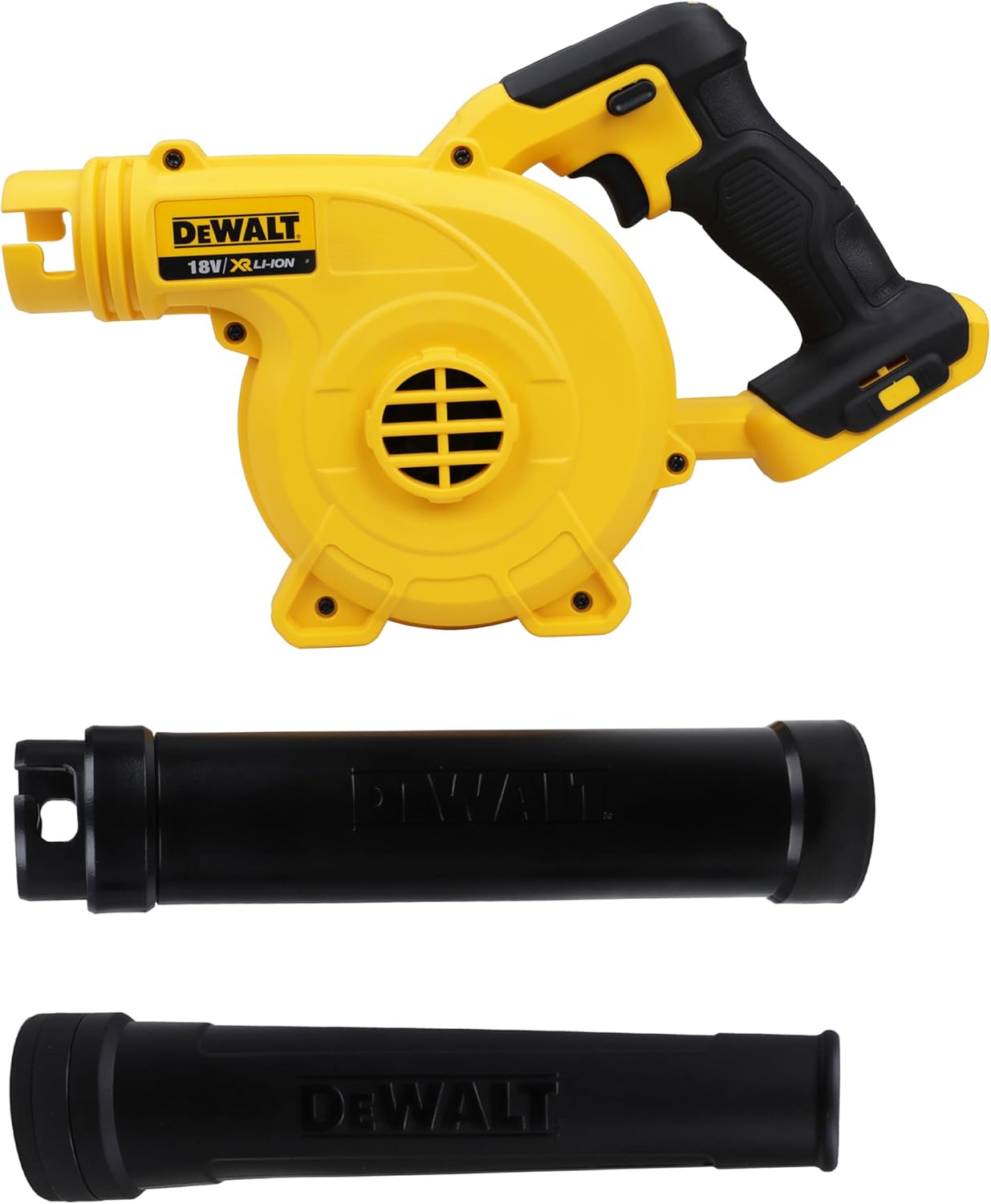 DEWALT Souffleur Brushless XR 18V 5Ah Li-Ion - Souffleur Électrique Portable sans Fil - Volume d'Air 450cfm - Vitesse 200km/h - 3,1 kg DCMBL562N-XJ