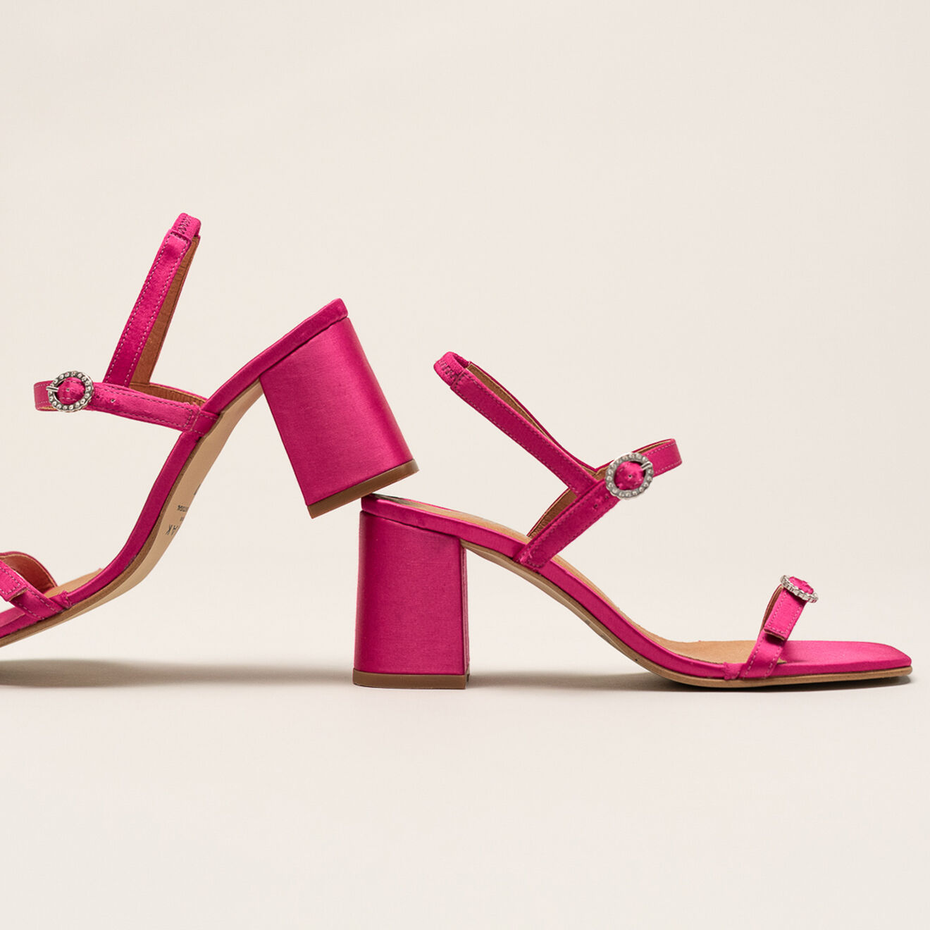Jonak Sandales en Satin Vignette fuchsia - Talon 6.5 cm
