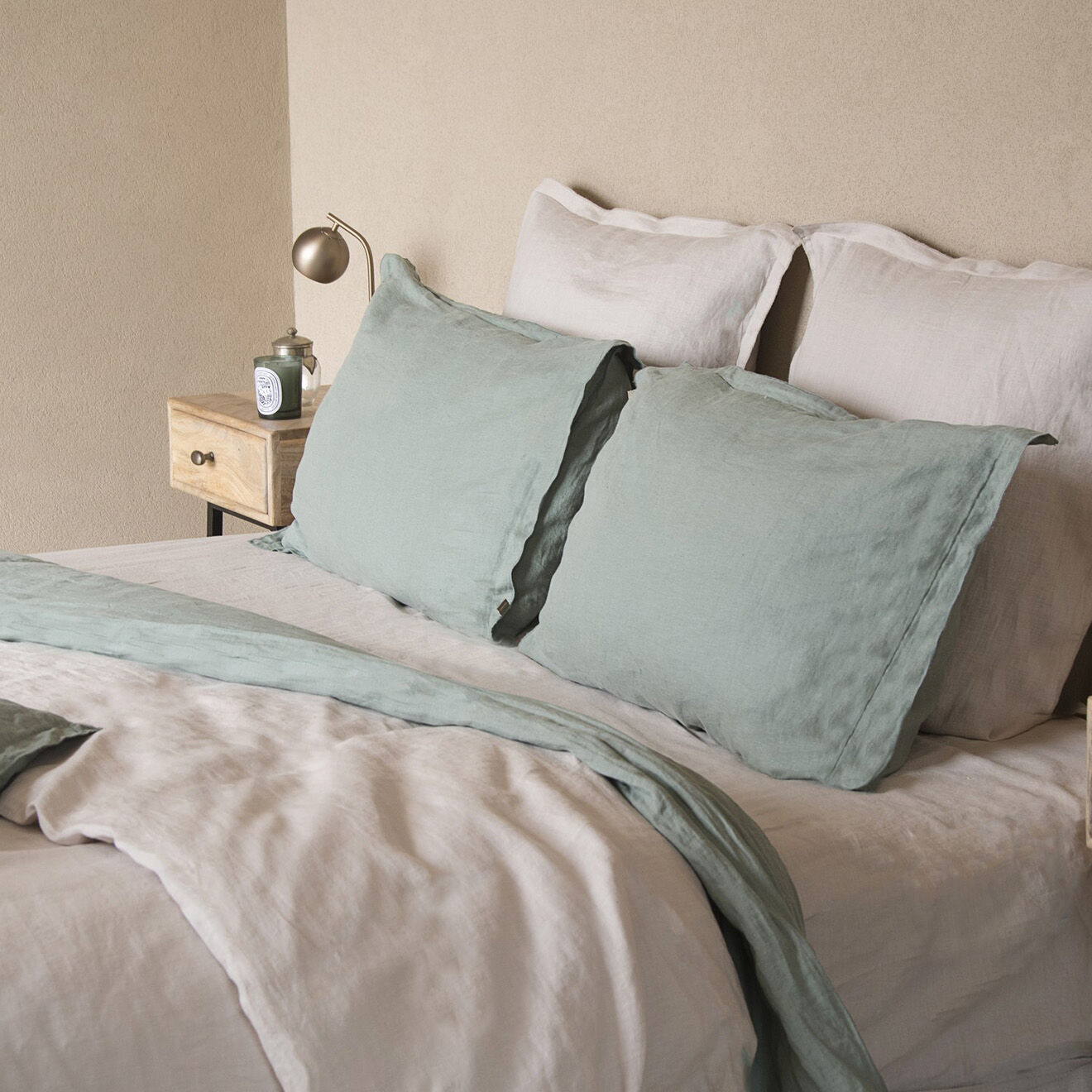 Febronie Drap housse 100% Lin Hortense beige