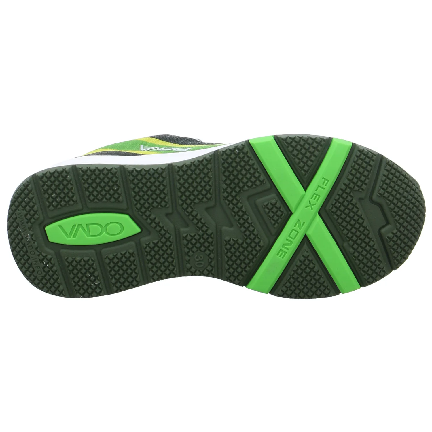 VADO Kleinkinder-Sport -Halbschuh Grün Textil  Sneaker Outdoor