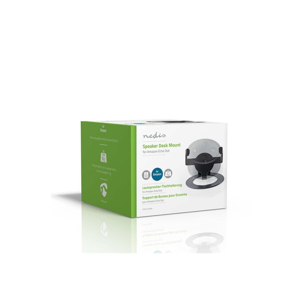 Nedis Speaker Mount | Kompatibel med: Amazon Echo Dot | Bord | 1 kg | Fort | Stål | Sort