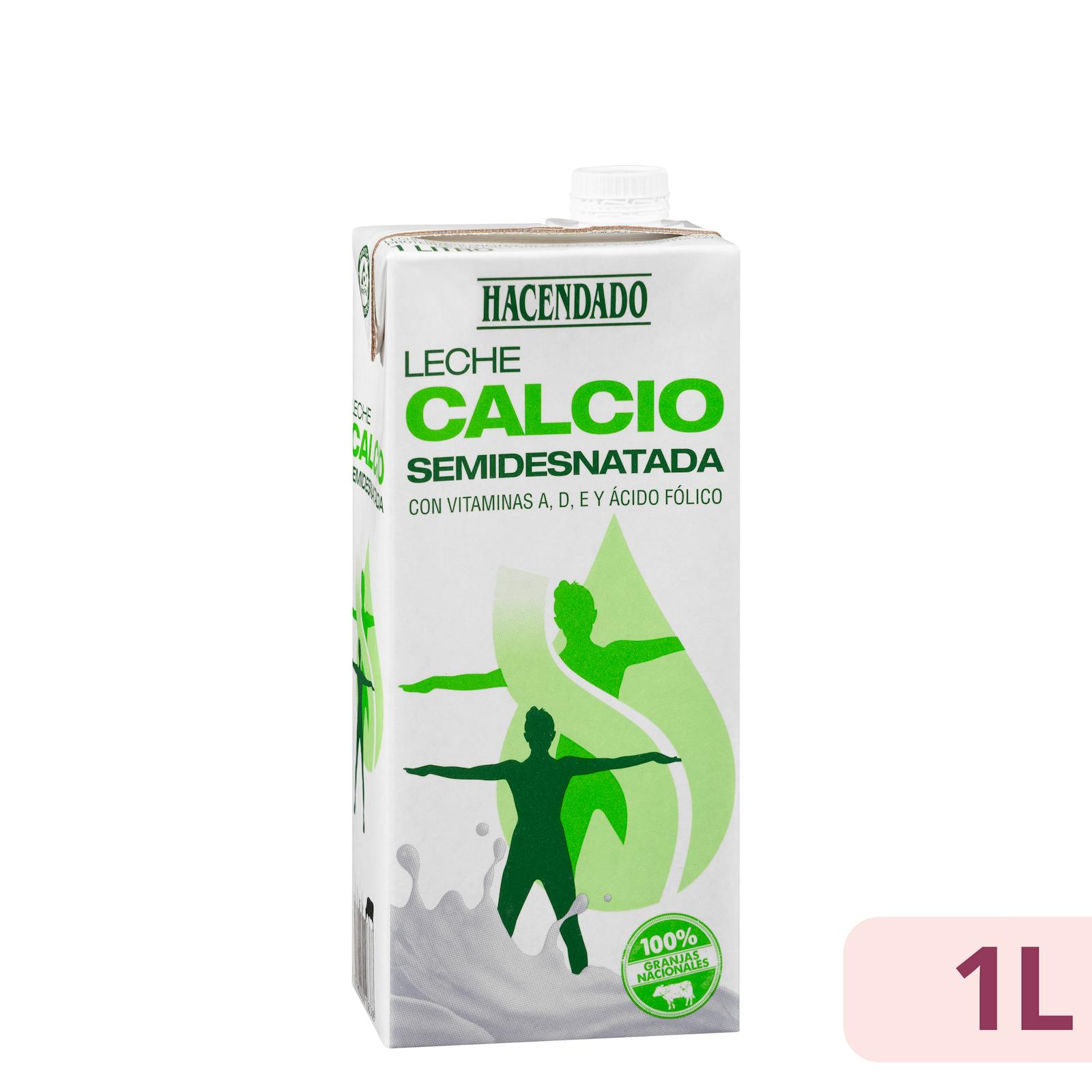 Lait demi-écrémé Hacendado calcium