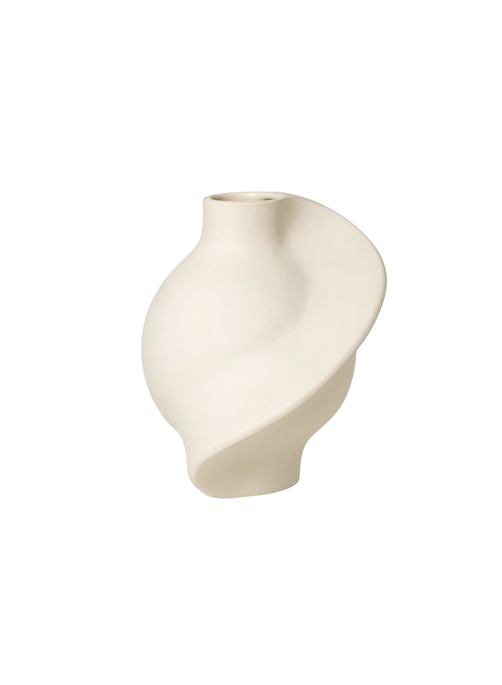 Louise Roe  Ceramic Pirout vase #01, raw white - H:22 cm.