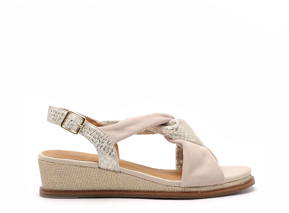 Fugitive nu pieds talons femme iser beige