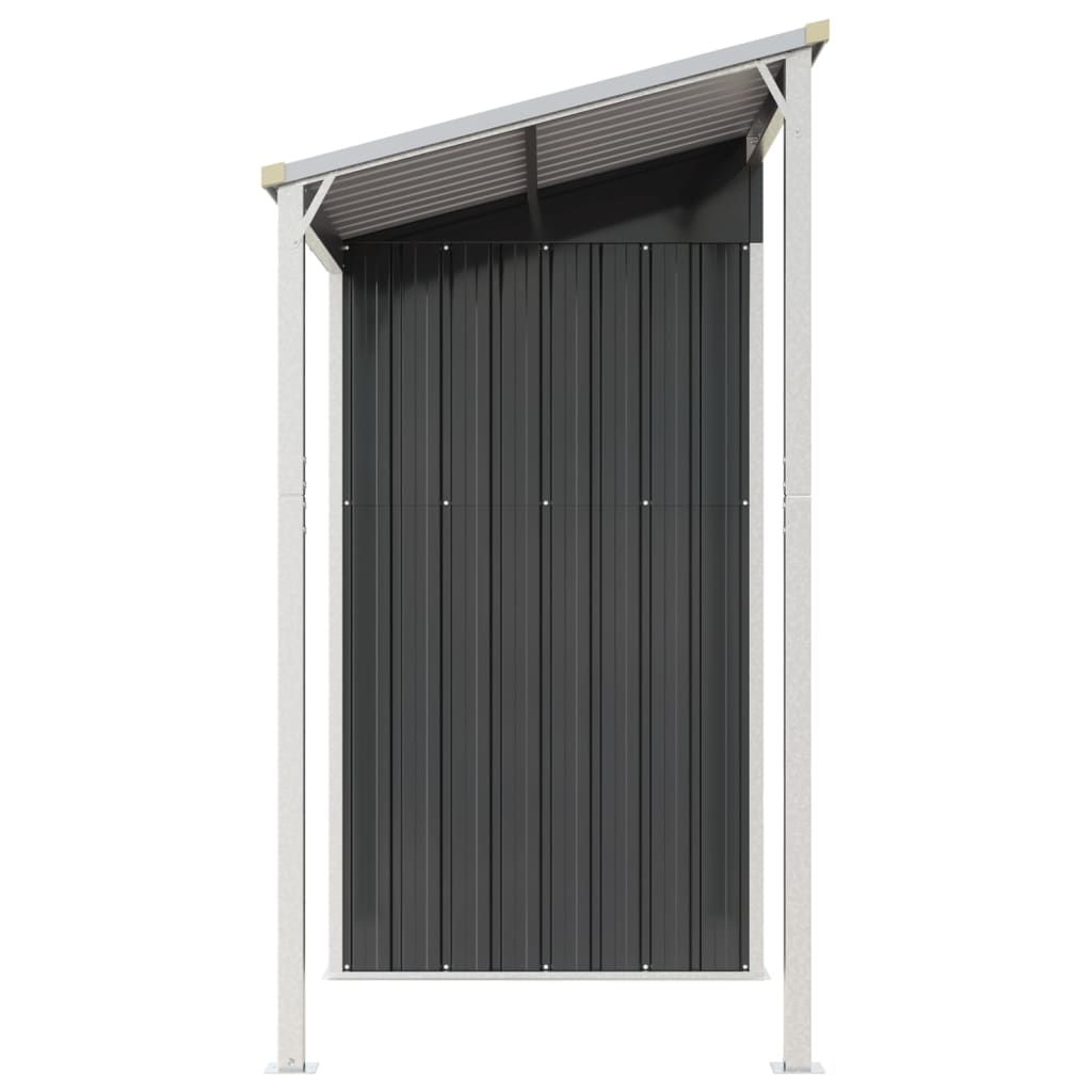 Abri de jardin avec toit prolongé anthracite 277x110,5x181 cm