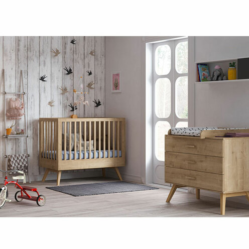 Chambre DUO NAUTIS lit 70x140 commode bois - VOX