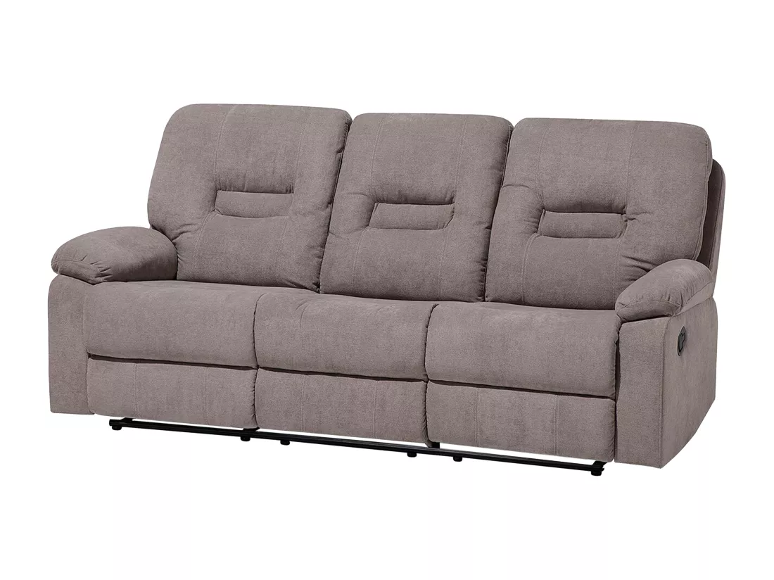 Ensemble canapés et fauteuil en tissu beige 6 places BERGEN