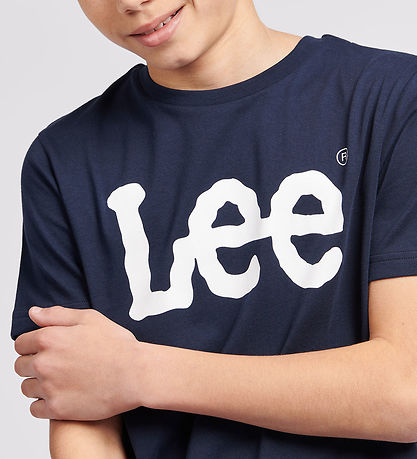 Lee T-Shirt - WobBlå Graphic - Navy Blazer
