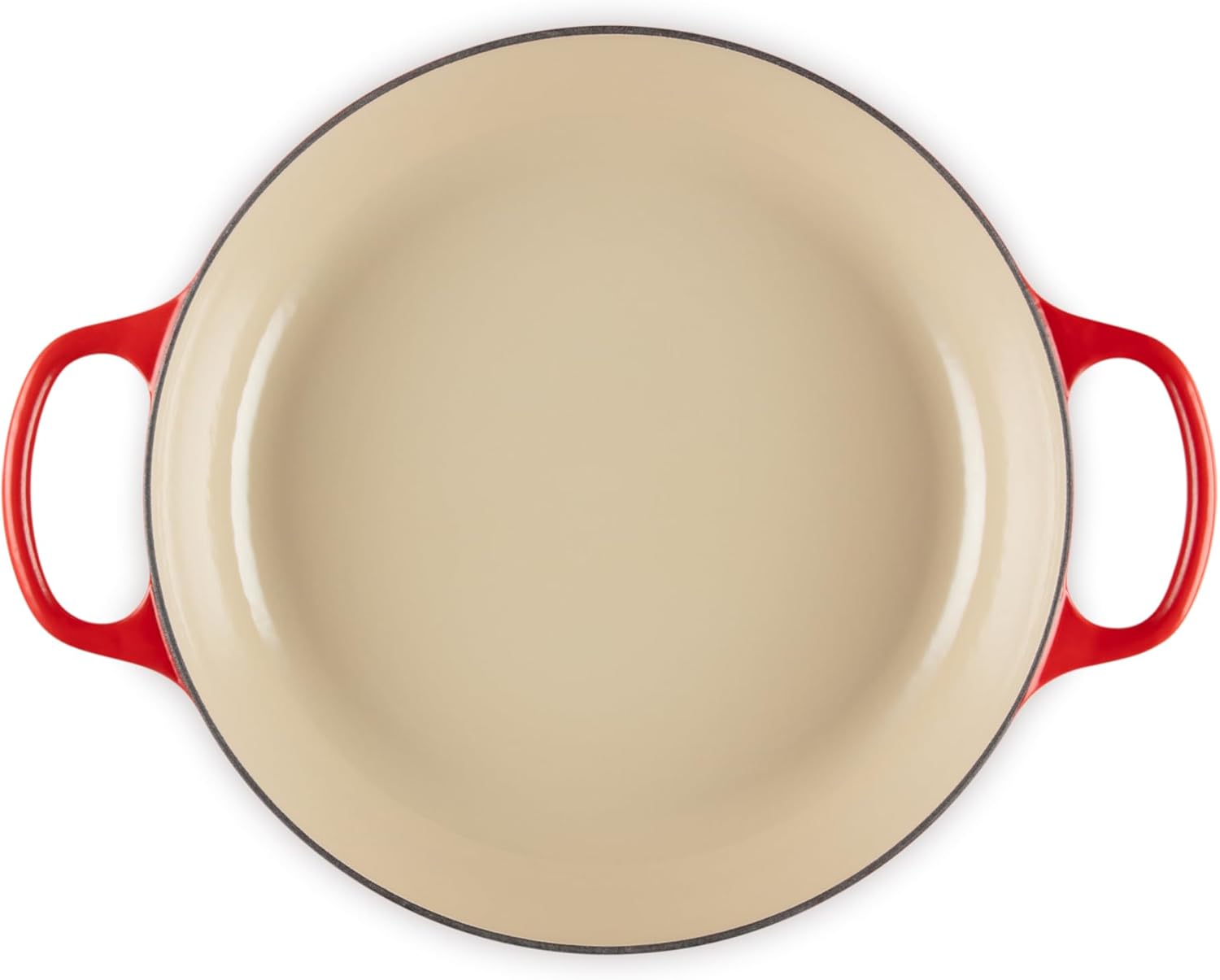 Le Creuset Signature Gusseisen Gourmet-Profitopf, Rund, Ø 30 cm, 3,5 l, Für alle Herdarten inkl. Induktion geeignet, 5,555 kg, Kirschrot, 21180300602430