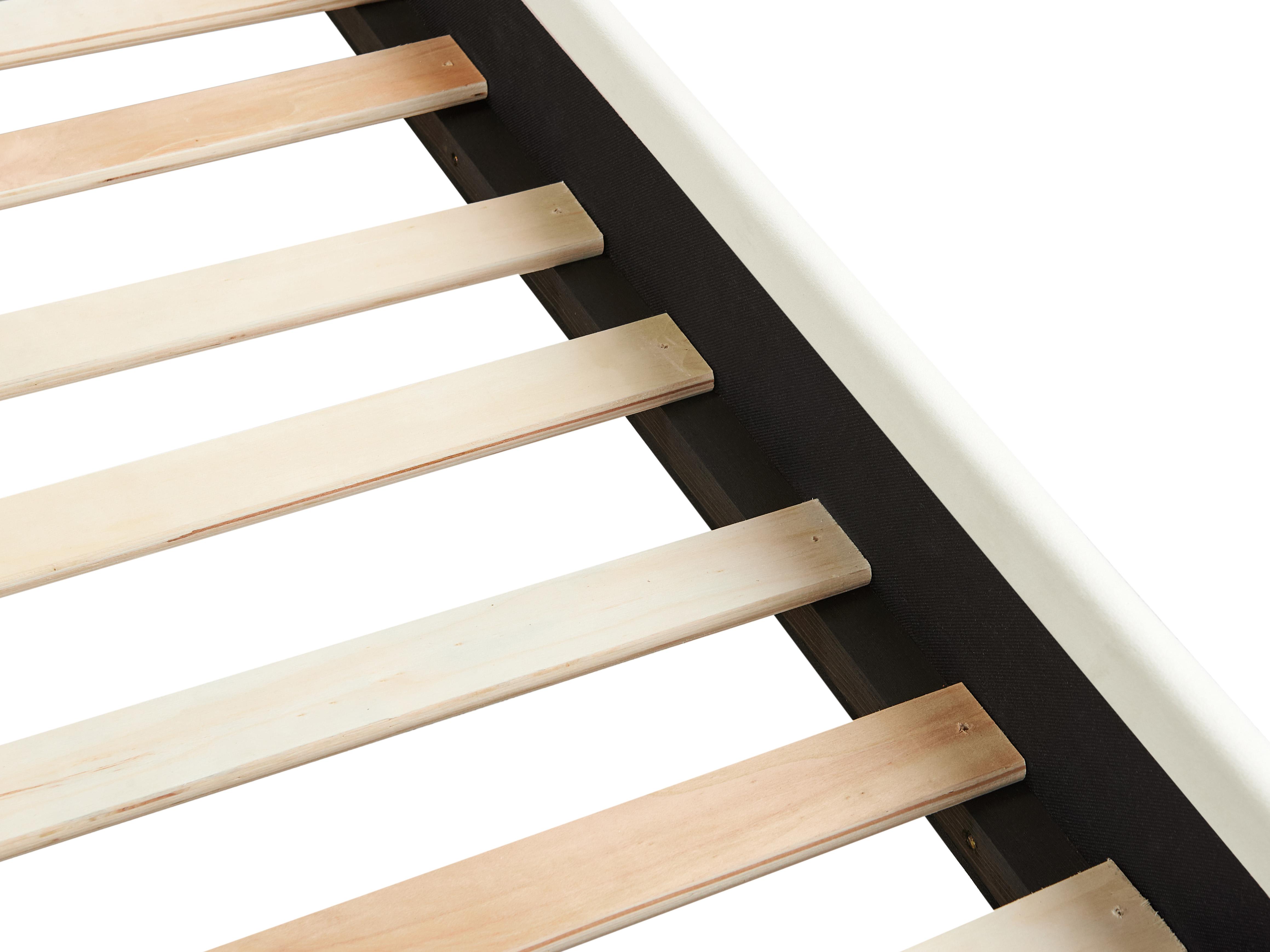 Bed Fluweel VINCENNES 180 x 200 cm Gebroken wit