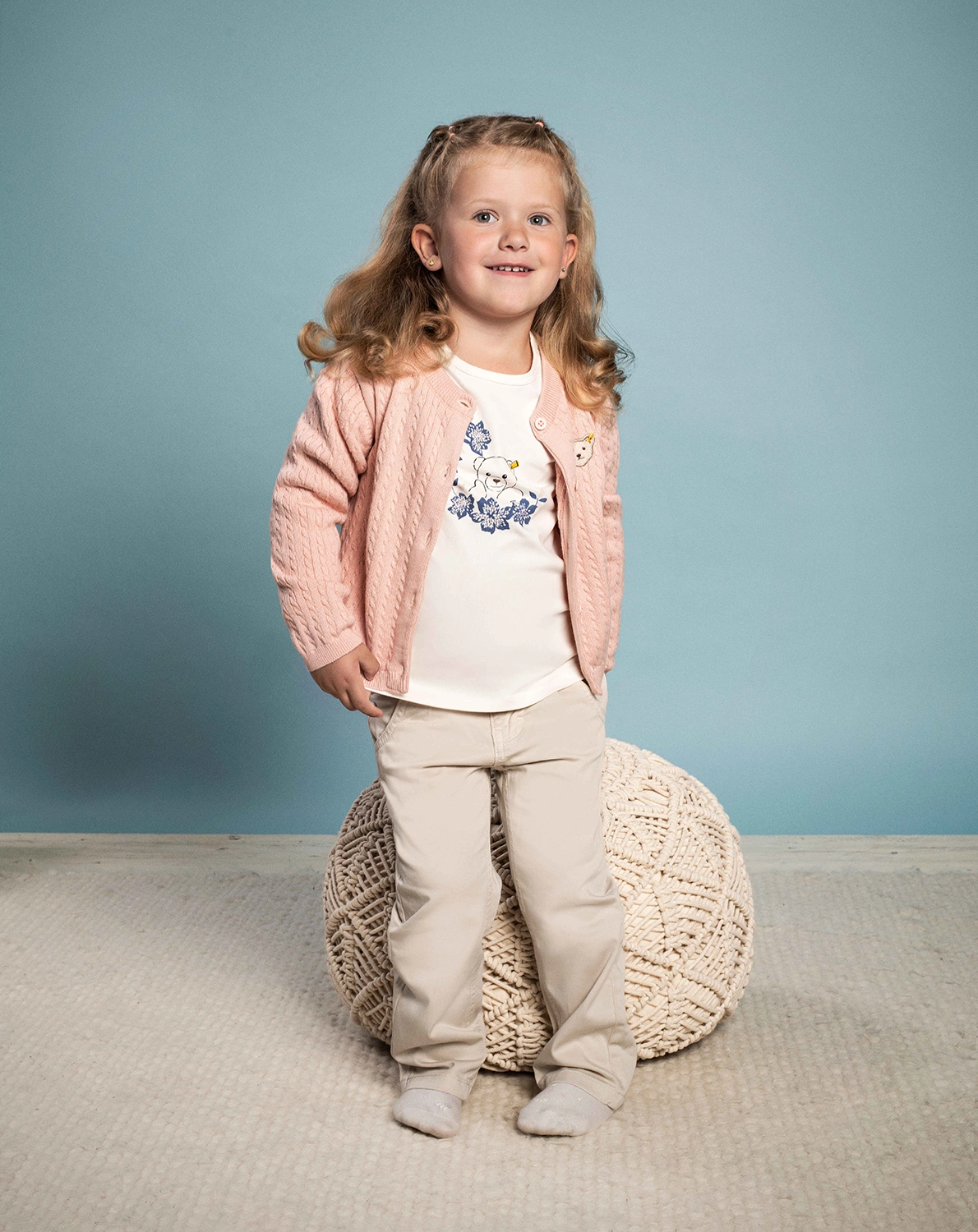 Strickjacke TEDDY in seashell pink