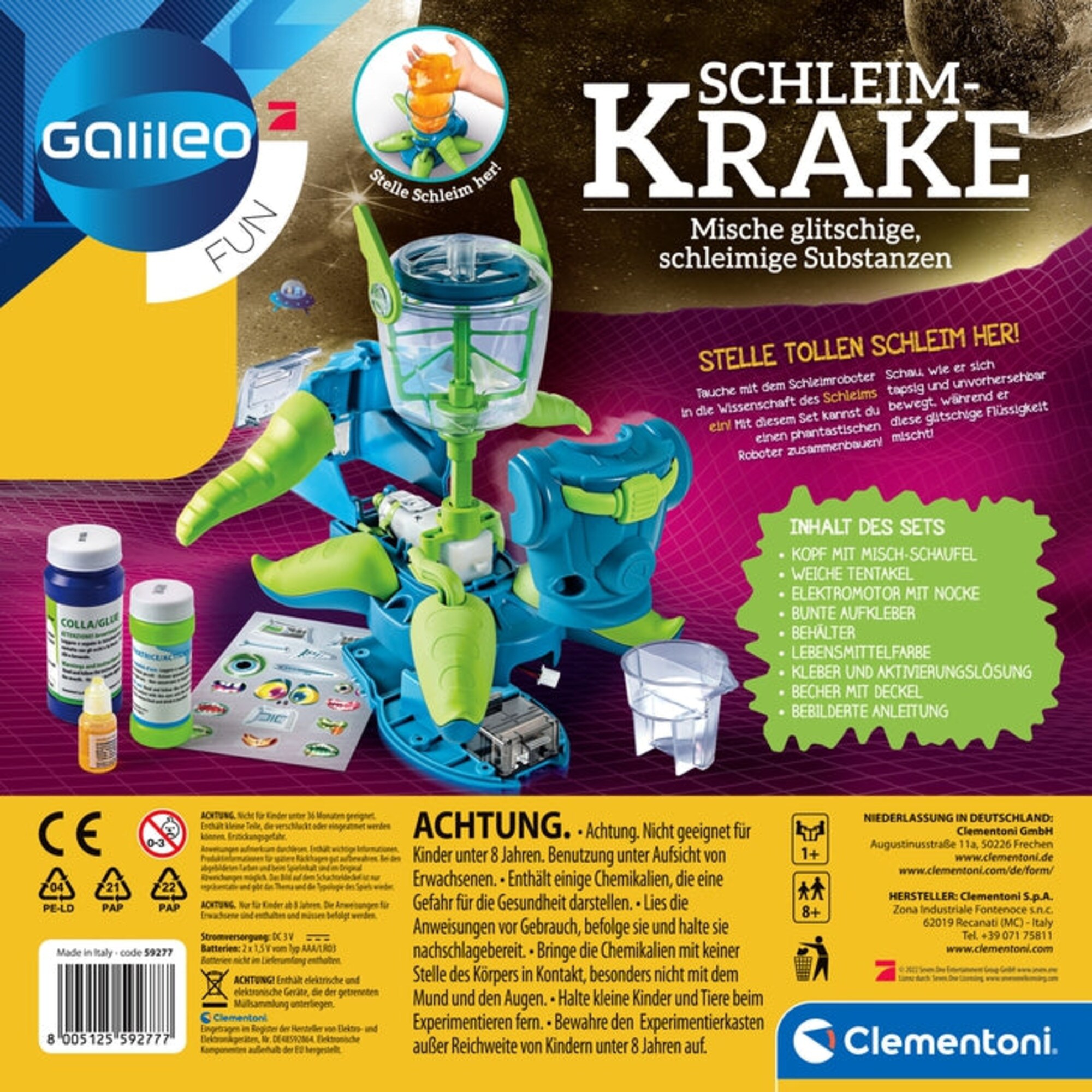Clementoni Experimentierkasten Schleim-Krake