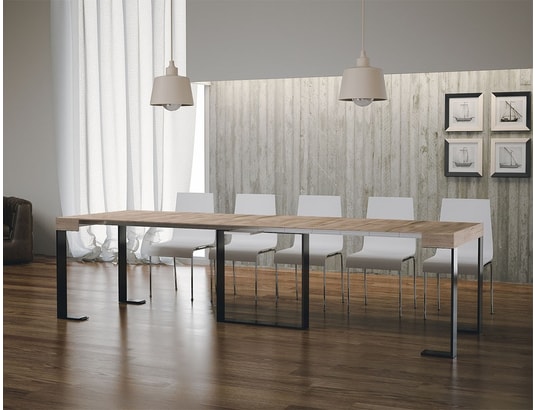 ITAMOBY - Console extensible futura 90x40/300cm chêne nature
