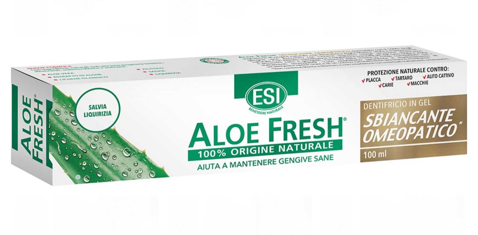Pasta de dentes homeopática ESI Aloe Fresh Withening