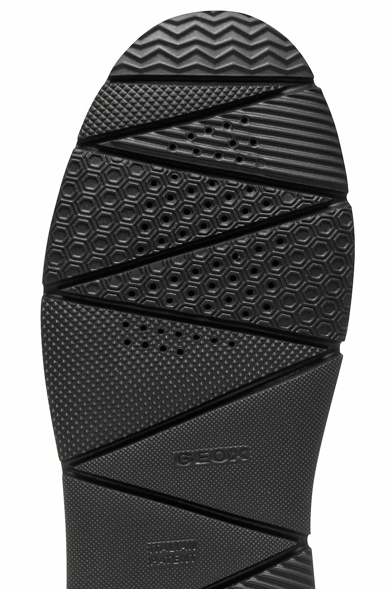 GEOX<br>Mocassins de couro respirável com salto anabela Arlara