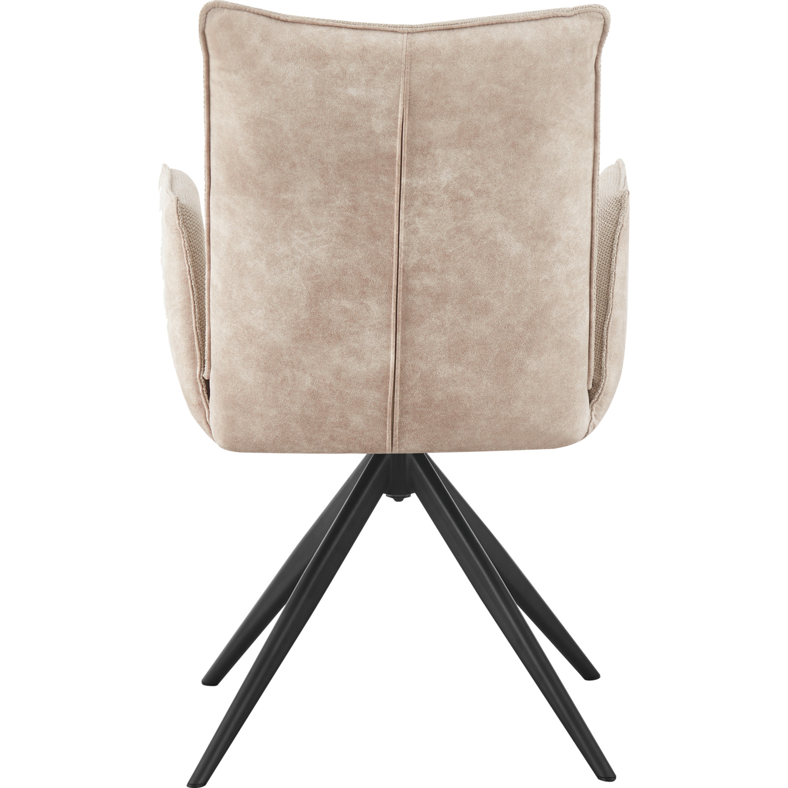 Armlehnstuhl Lukas Kunstlederoptik/Stoff beige, drehbar