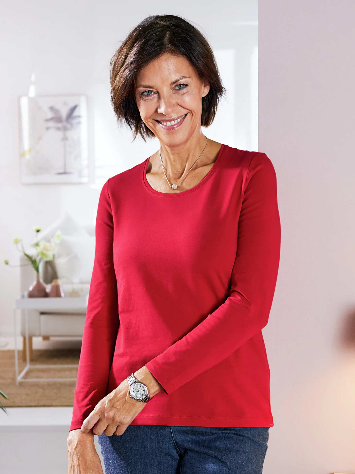 Langarm-Shirt Baumwolle
