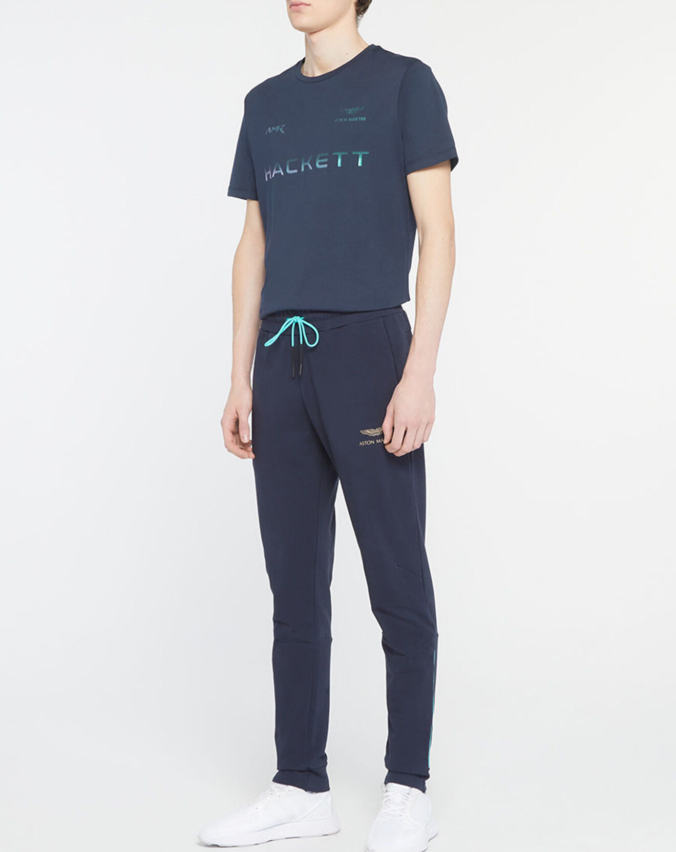 Hackett London T-Shirt Logo Aston Martin Racing bleu