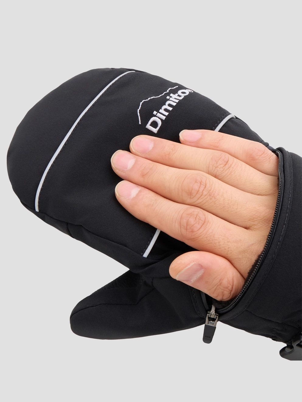 Dimito Easy Open Mittens black