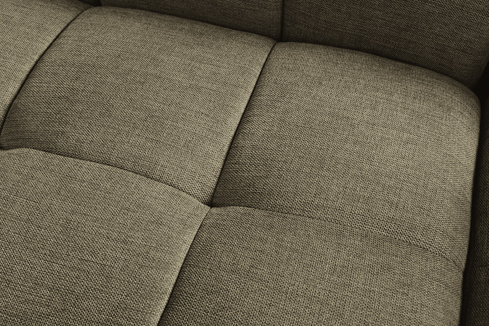 Modernes Ecksofa CITY 240cm grün Strukturstoff 3-Sitzer Couch inkl. Kissen