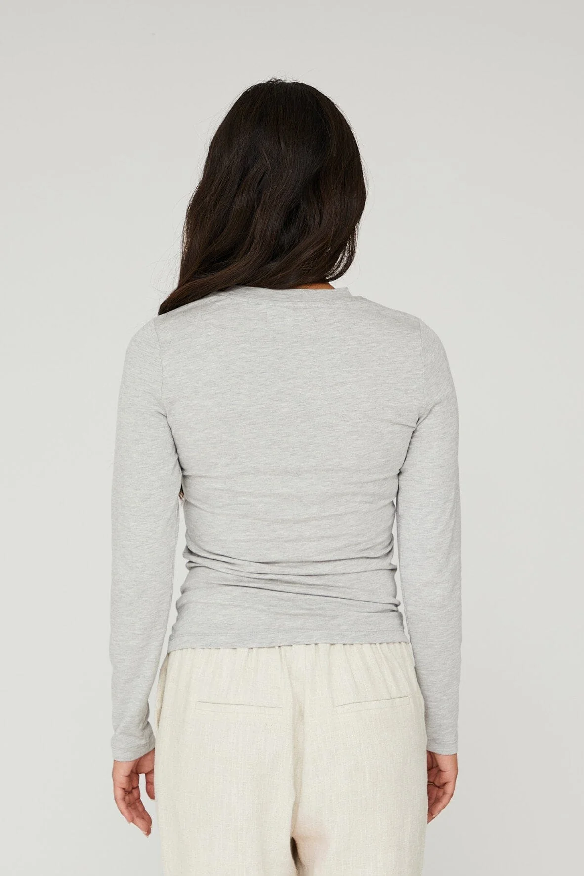 A-View Stabil Top L/S 055 light grey melange
