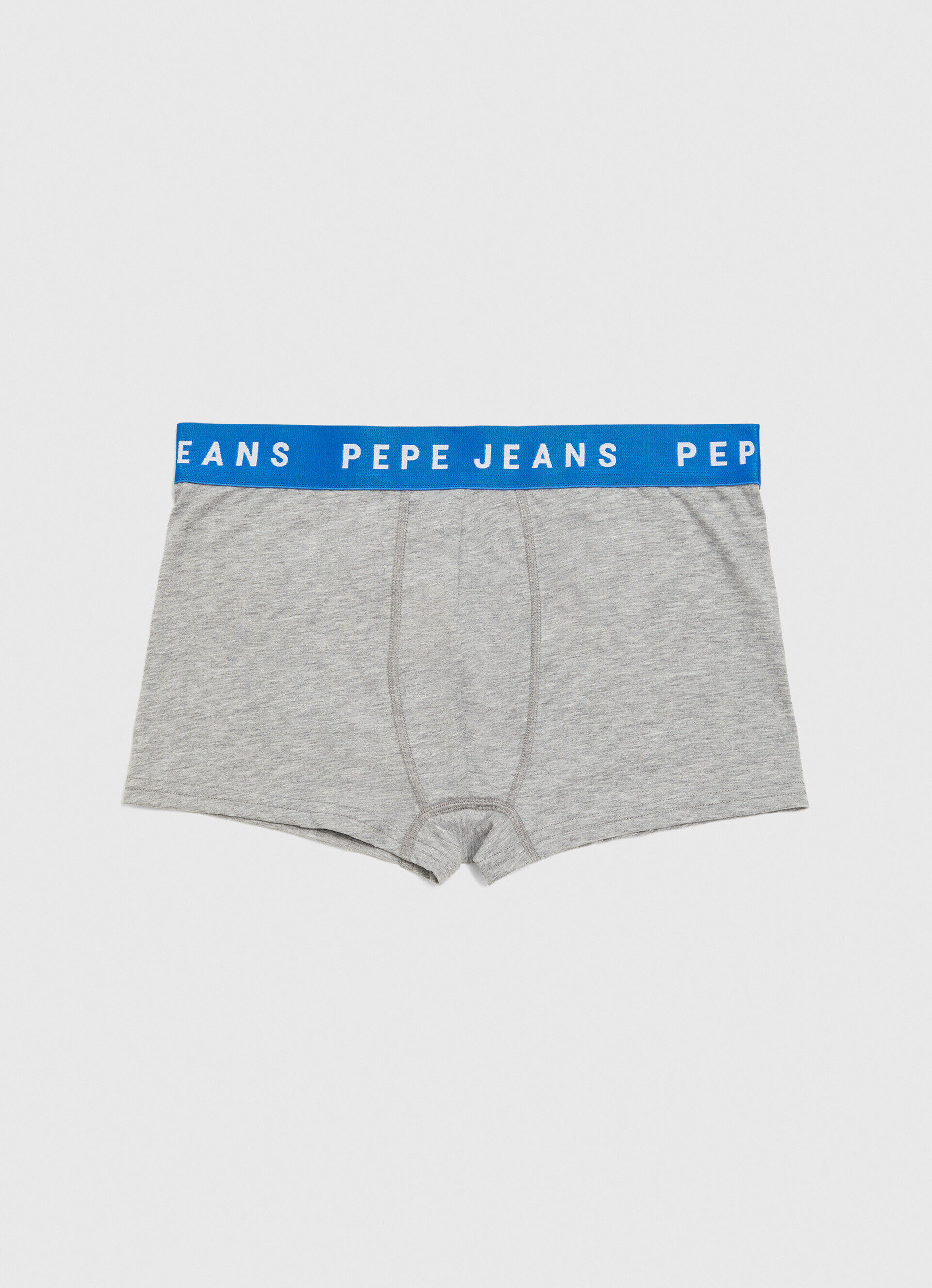 Conjunto de 2 cuecas boxer de algodão elástico - cinza mesclado