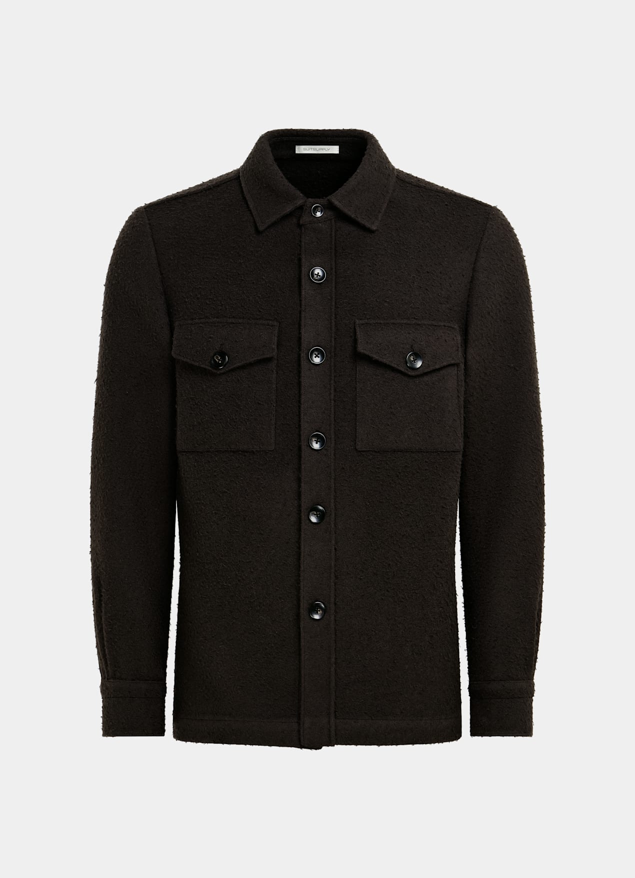 Veste chemise William marron foncé