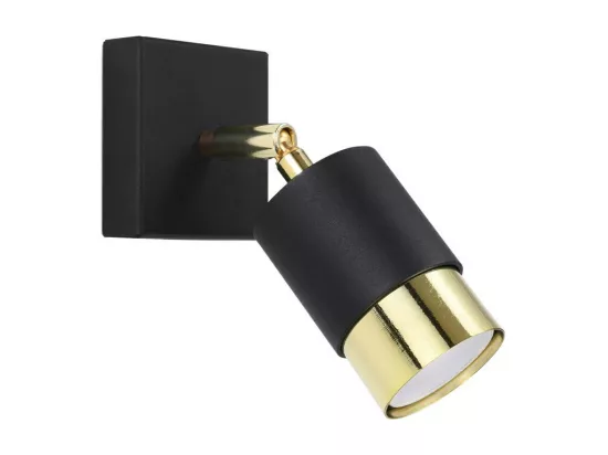 Sollux Lighting Nero Spot simple, noir/doré, 1x GU10