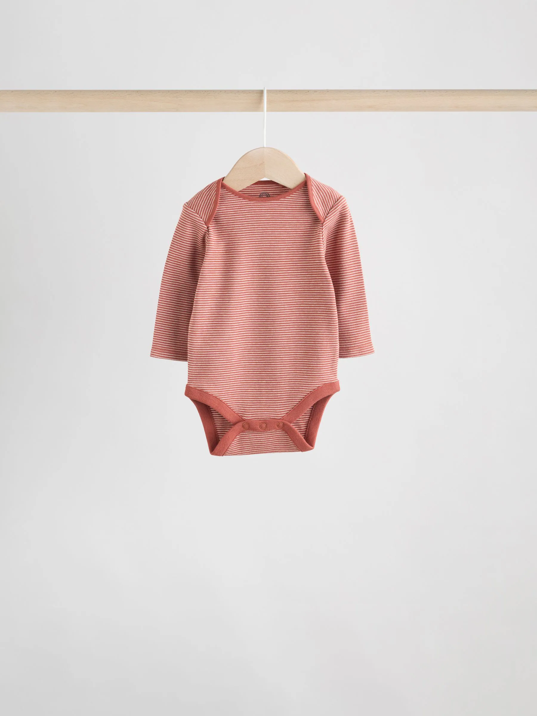 Blauw/bruin - Set van 5 rompers met lange mouwen