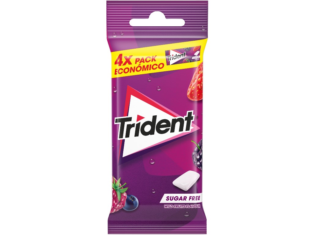 PASTILHAS TRIDENT ELÁSTICAS FRUTOS SILVESTRES 56 G