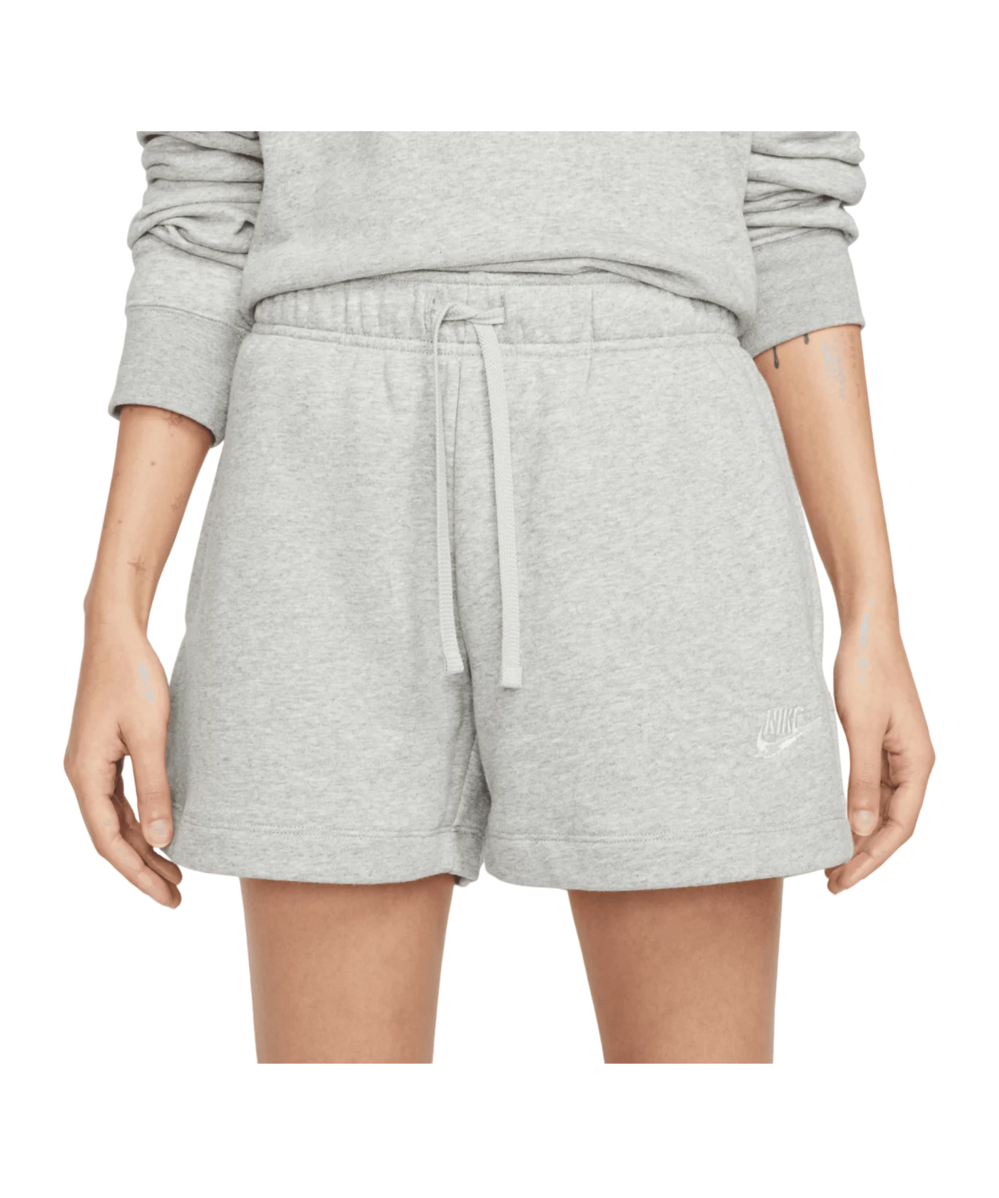 Nike Club Fleece Short Damen Grau Weiss F063