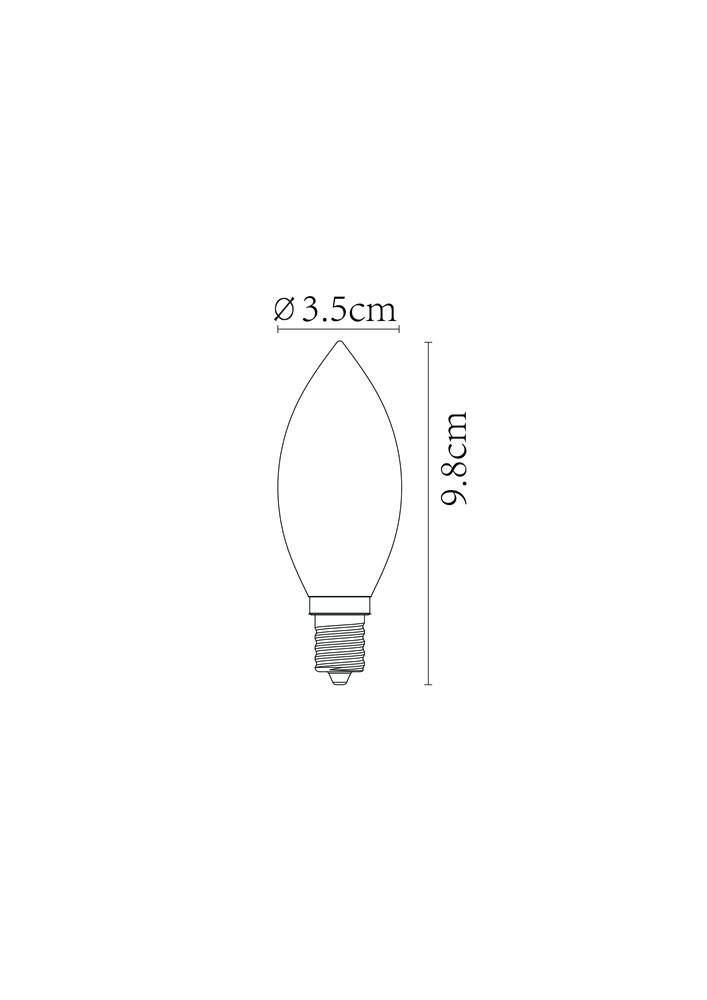 Lucide Bulb dimbare LED lamp 3W E14
