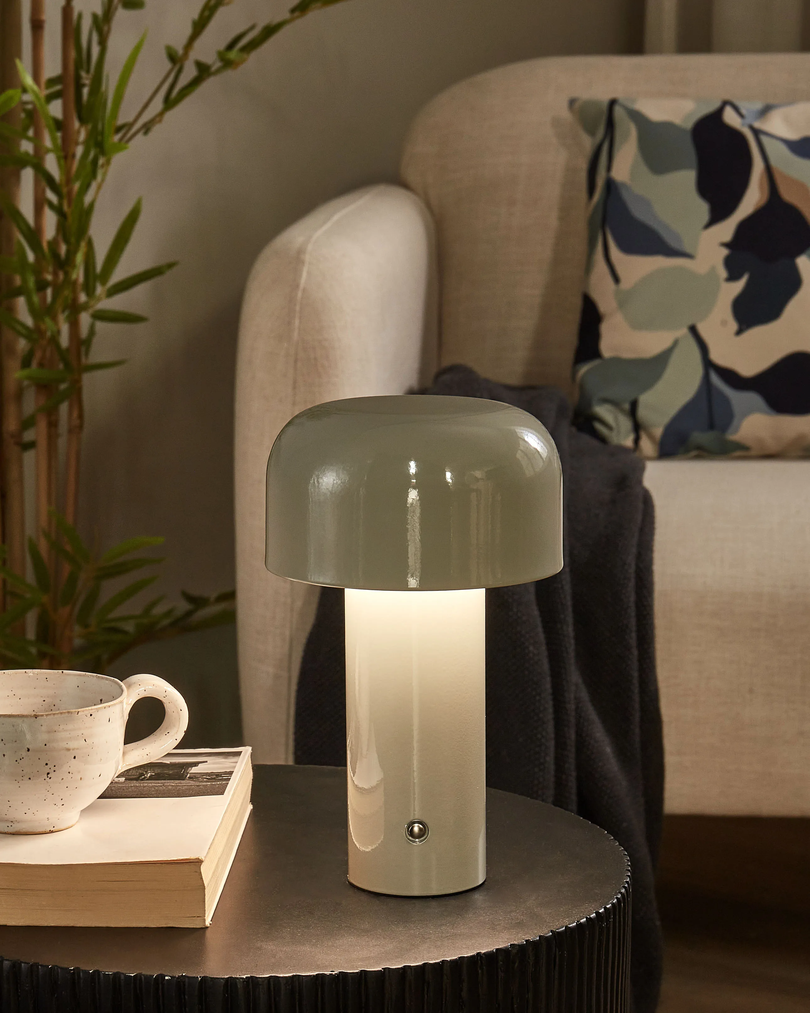 LED draadloze tafellamp BESOS met dimmer Metaal Grijs