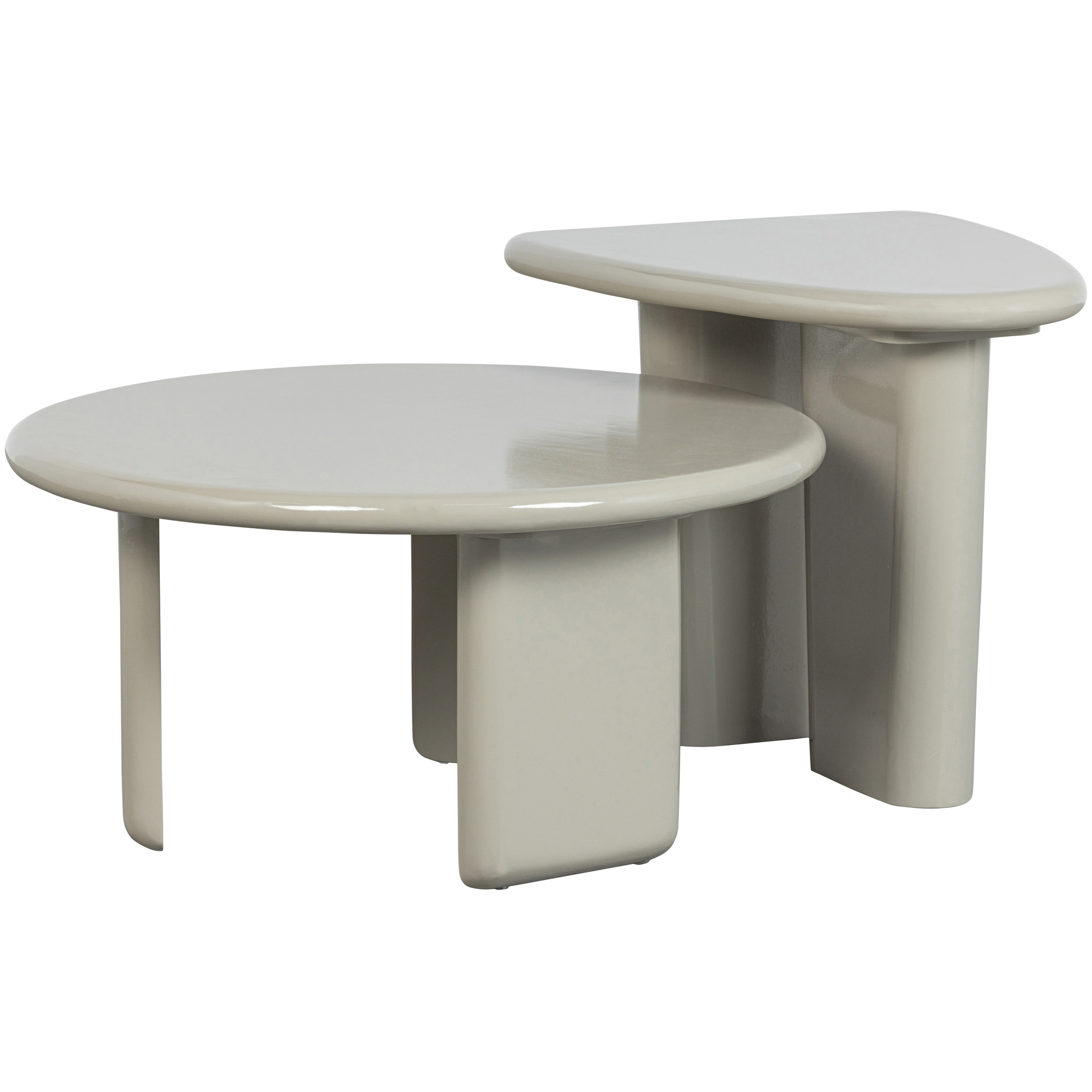 Beistelltisch BEACH 64x51 cm Mangoholz grau