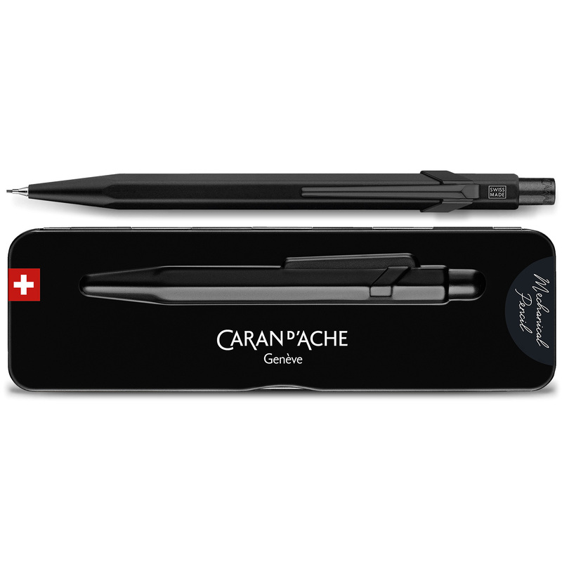 Caran d'Ache Druckbleistift 844 Premium, Black Code, 0.7 mm, HB, schwarz Matt