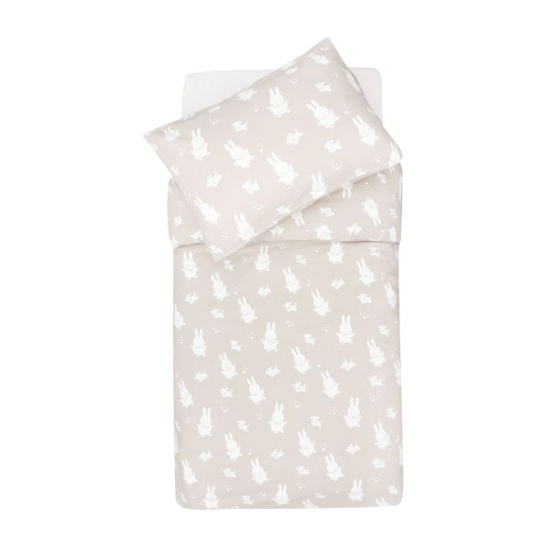 Jollein Miffy en snuffy Dekbedovertrek - Nougat - 100 x 140 cm