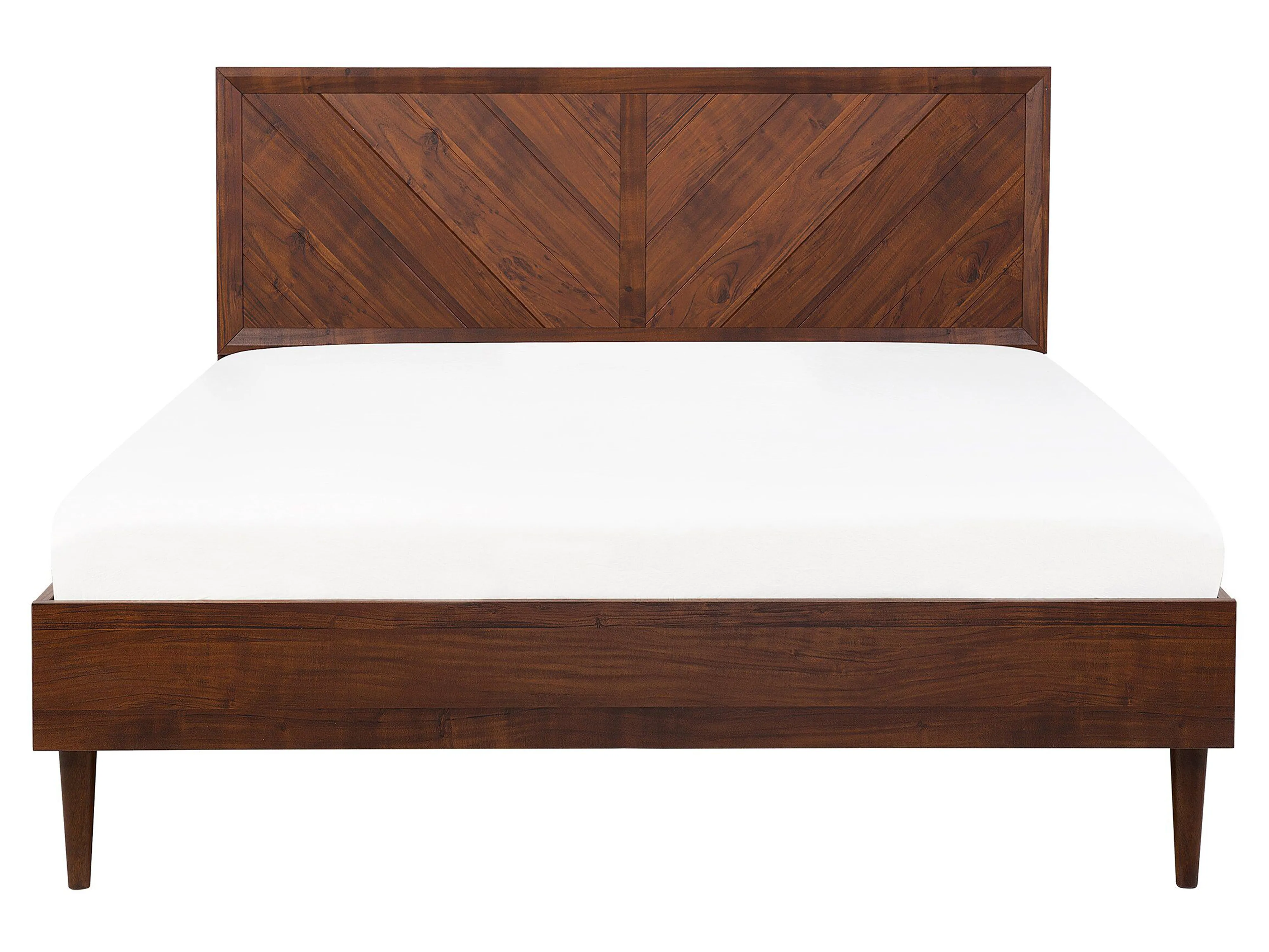 Bed met LED-verlichting MIALET 160 x 200 cm Donkerbruin