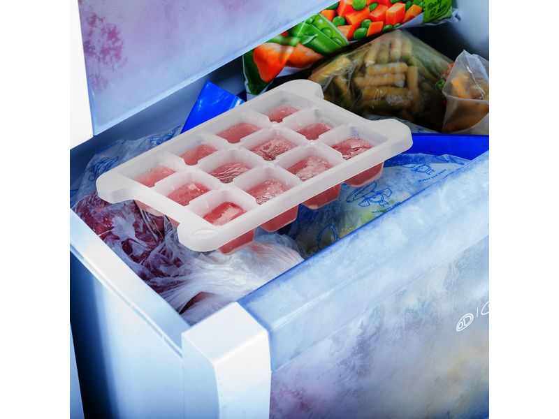 relaxdays Eiswürfelform Transparent/Weiss Eiswürfelform Box mit 4 Formen