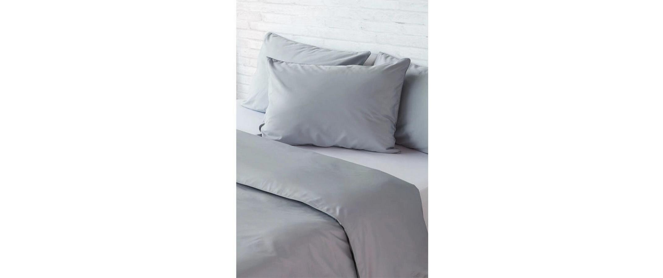 Bettwäschegarnitur Perkal 160 x 210 cm + 65 x 100 cm, Khaki<br>Bettwäsche-Set