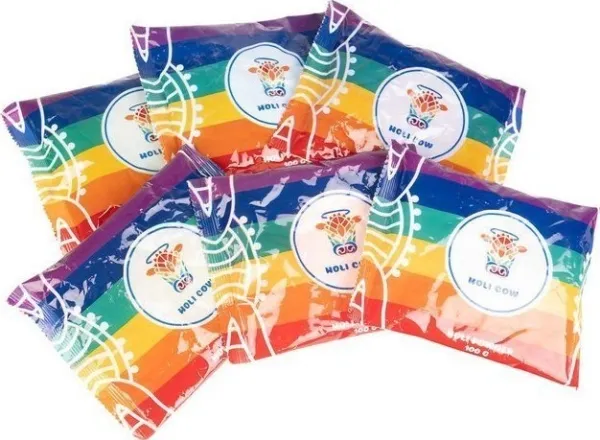 Holi Cow farvet pulver Holi- 6x100 g