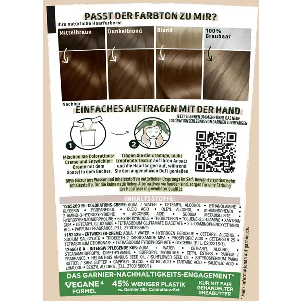 dauerhafte Haarfarbe 6.0 Mochaccino Braun