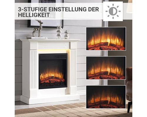 Elektrische haard Balderia Ladina wit 2000 watt incl. afstandsbediening